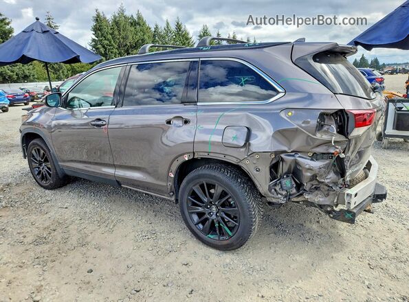 5TDJZRFH3KS614701 2019 TOYOTA HIGHLANDER Gray Rear left