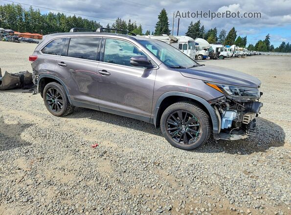 5TDJZRFH3KS614701 2019 TOYOTA HIGHLANDER Gray Front right