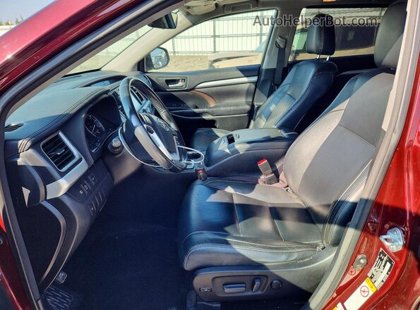 5TDJZRFH4HS450979 2017 TOYOTA HIGHLANDER Burgundy Вид салону спереду