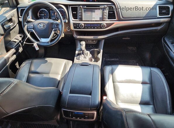 5TDJZRFH4JS561604 2018 TOYOTA HIGHLANDER Black Առջևի վահանակի տեսք