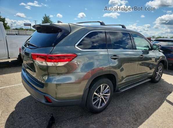 5TDJZRFH4JS857982 2018 TOYOTA HIGHLANDER Green Rear right
