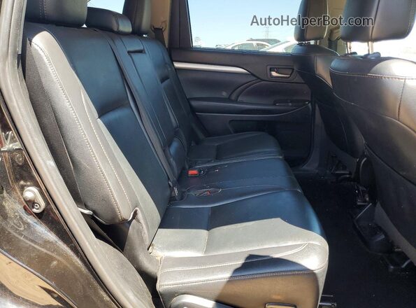 5TDJZRFH4KS592661 2019 TOYOTA HIGHLANDER Black უკანა სალონის ხედი