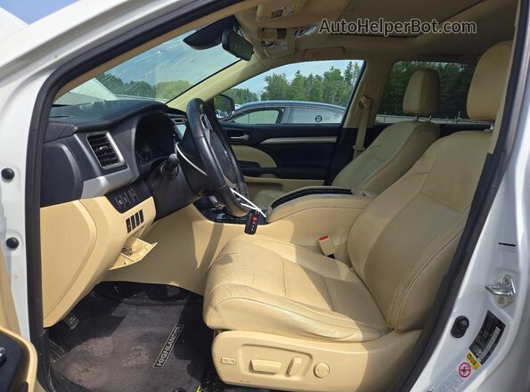 5TDJZRFH6HS508235 2017 TOYOTA HIGHLANDER White Front interior view