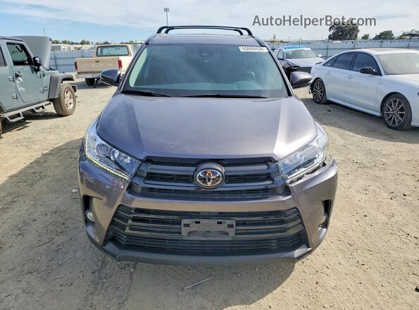 5TDJZRFH7JS535563 2018 TOYOTA HIGHLANDER Gray Դիմացի տեսք