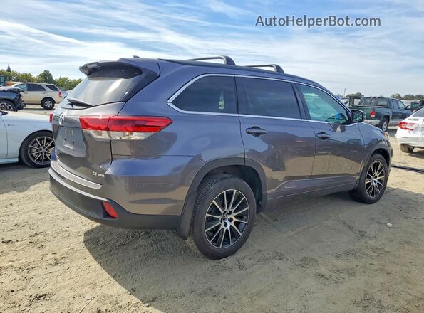 5TDJZRFH7JS535563 2018 TOYOTA HIGHLANDER Gray Հետևի աջ