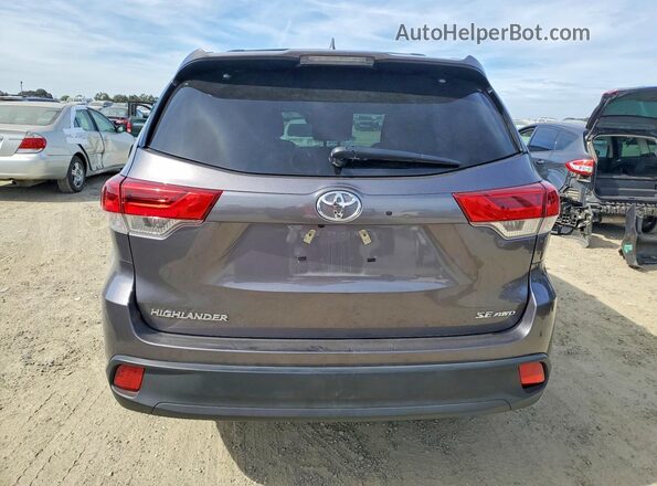 5TDJZRFH7JS535563 2018 TOYOTA HIGHLANDER Gray Հետևի տեսք