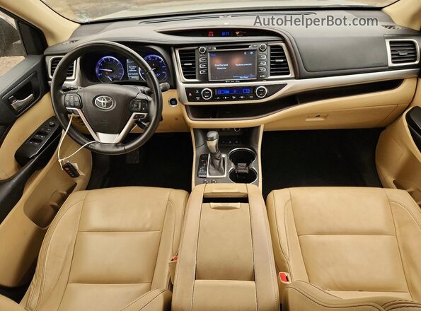 5TDJZRFH7JS910898 2018 TOYOTA HIGHLANDER Green Առջևի վահանակի տեսք