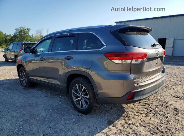 5TDJZRFH8JS906259 2018 TOYOTA HIGHLANDER Gray უკანა მარცხენა