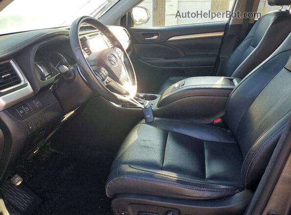 5TDJZRFH8JS906259 2018 TOYOTA HIGHLANDER Gray წინა სალონის ხედი