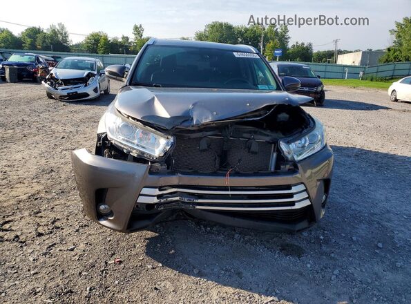 5TDJZRFH8JS906259 2018 TOYOTA HIGHLANDER Gray წინა ხედი