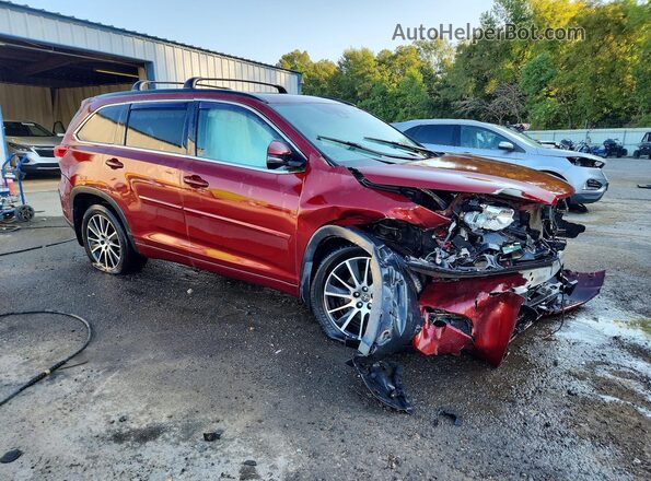 5TDJZRFH9JS833161 2018 TOYOTA HIGHLANDER Burgundy წინა მარჯვენა