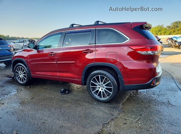5TDJZRFH9JS833161 2018 TOYOTA HIGHLANDER Burgundy უკანა მარცხენა