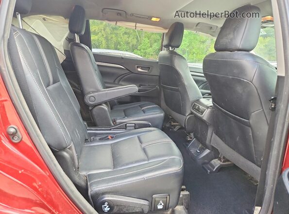 5TDJZRFH9JS833161 2018 TOYOTA HIGHLANDER Burgundy უკანა სალონის ხედი