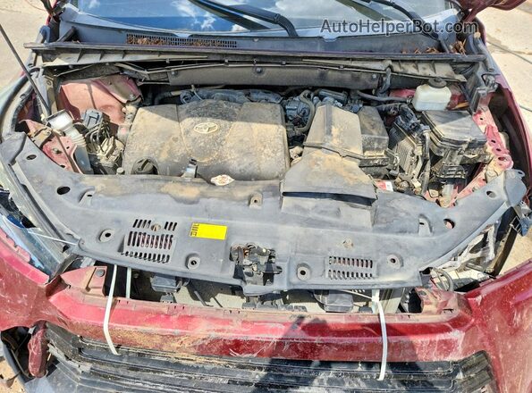 5TDJZRFH9JS833161 2018 TOYOTA HIGHLANDER Burgundy ძრავის განყოფილების ხედი