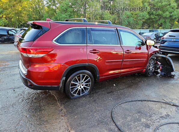 5TDJZRFH9JS833161 2018 TOYOTA HIGHLANDER Burgundy უკანა მარჯვენა