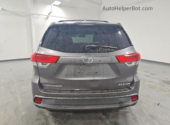 5TDJZRFH9JS888449 2018 TOYOTA HIGHLANDER Brown Вид ззаду