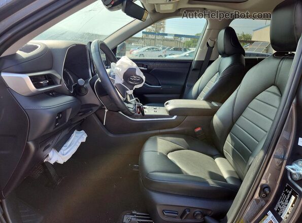 5TDKDRAH3PS025178 2023 TOYOTA HIGHLANDER Gray წინა სალონის ხედი