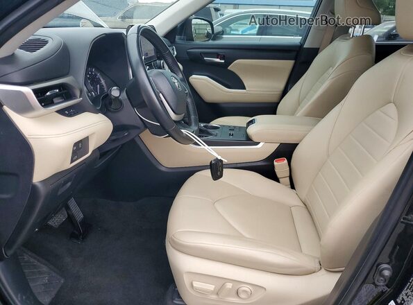 5TDKDRAH4PS027232 2023 TOYOTA HIGHLANDER Black Widok wnętrza z przodu