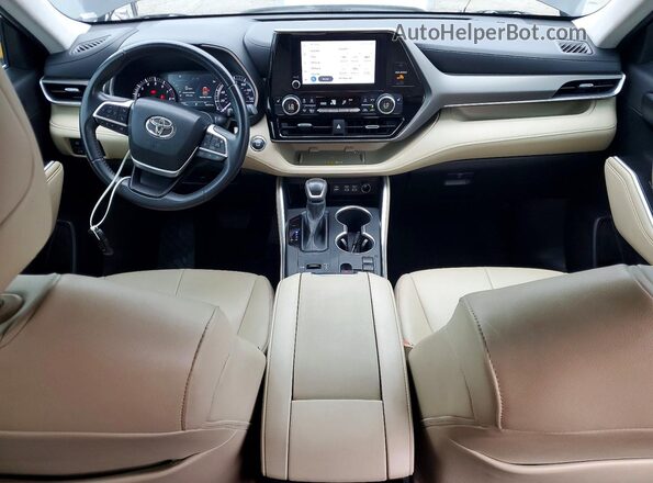 5TDKDRAH4PS027232 2023 TOYOTA HIGHLANDER Black Widok deski rozdzielczej