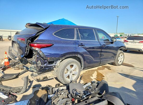 5TDKDRAH8PS018064 2023 TOYOTA HIGHLANDER Blue Задня права чверть