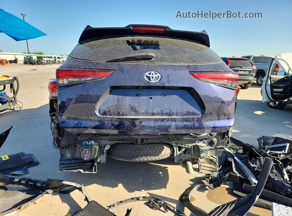 5TDKDRAH8PS018064 2023 TOYOTA HIGHLANDER Blue Вид ззаду