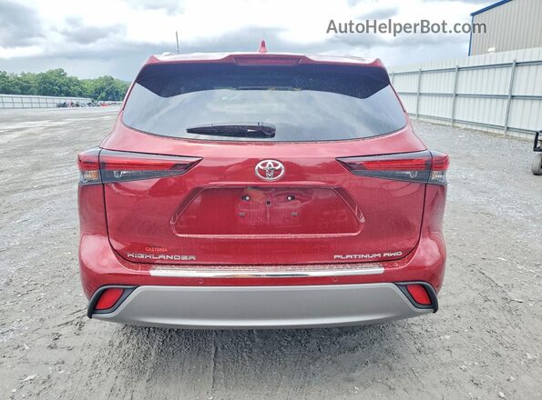 5TDKDRBH7SS588841 2025 TOYOTA HIGHLANDER Red უკანა ხედი