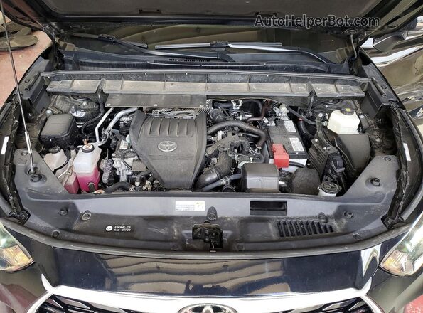 5TDKDRBH9SS579610 2025 TOYOTA HIGHLANDER Black ძრავის განყოფილების ხედი