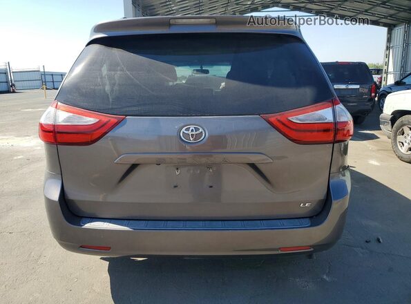 5TDKK3DC7GS752486 2016 TOYOTA SIENNA Gray Rear view