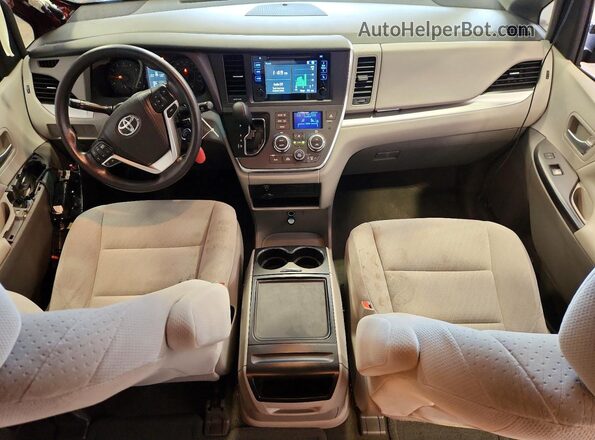 5TDKK3DCXGS751607 2016 TOYOTA SIENNA Темно-бордовый Вид панели приборов