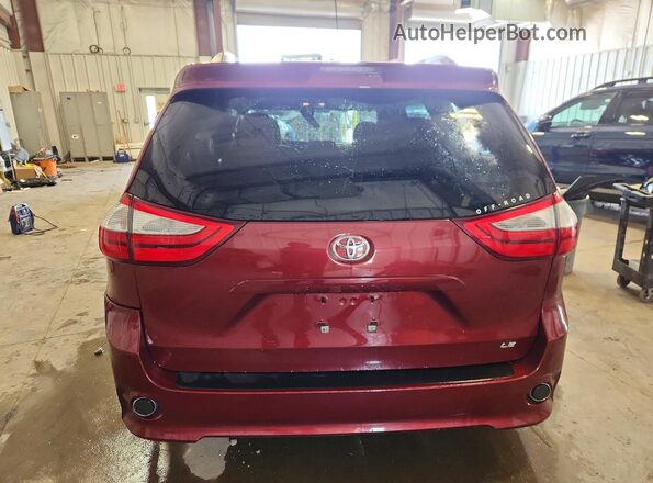 5TDKK3DCXGS751607 2016 TOYOTA SIENNA Темно-бордовый Вид сзади
