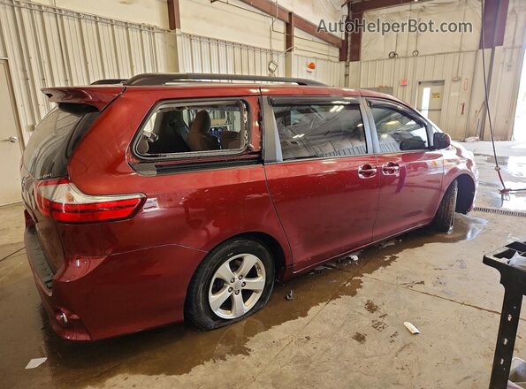 5TDKK3DCXGS751607 2016 TOYOTA SIENNA Темно-бордовый Задняя правая четверть