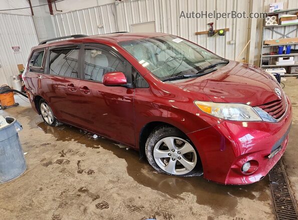 5TDKK3DCXGS751607 2016 TOYOTA SIENNA Темно-бордовый Передняя правая четверть