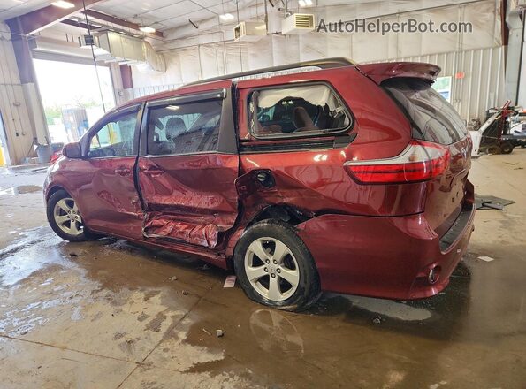 5TDKK3DCXGS751607 2016 TOYOTA SIENNA Темно-бордовый Задняя левая четверть