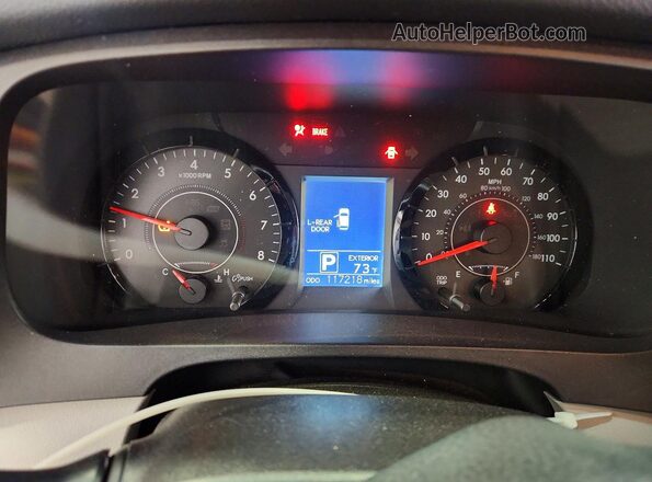 5TDKK3DCXGS751607 2016 TOYOTA SIENNA Темно-бордовый Вид щитка приборов