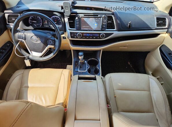 5TDKKRFH2GS170100 2016 TOYOTA HIGHLANDER Бордовый Вид панели приборов