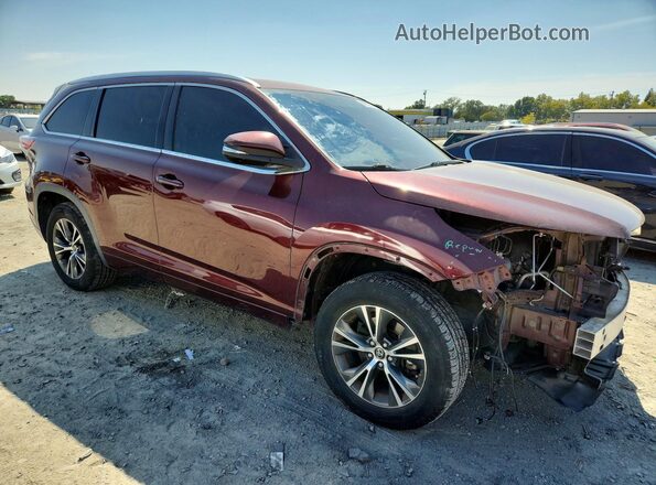 5TDKKRFH2GS170100 2016 TOYOTA HIGHLANDER Бордовый Передняя правая четверть