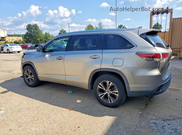 5TDKKRFH4GS125899 2016 TOYOTA HIGHLANDER Beige Задня ліва чверть