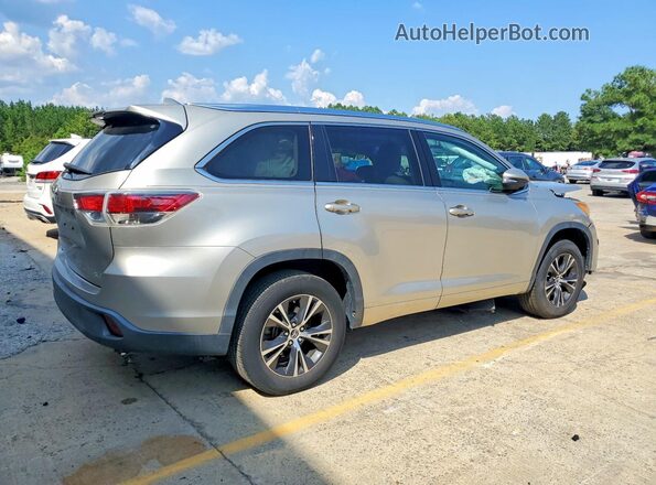 5TDKKRFH4GS125899 2016 TOYOTA HIGHLANDER Beige Задня права чверть