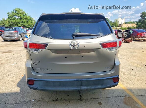 5TDKKRFH4GS125899 2016 TOYOTA HIGHLANDER Beige Вид ззаду