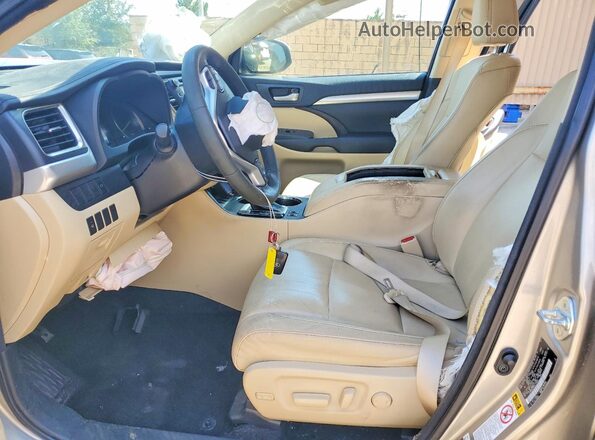 5TDKKRFH4GS125899 2016 TOYOTA HIGHLANDER Beige Вид салону спереду