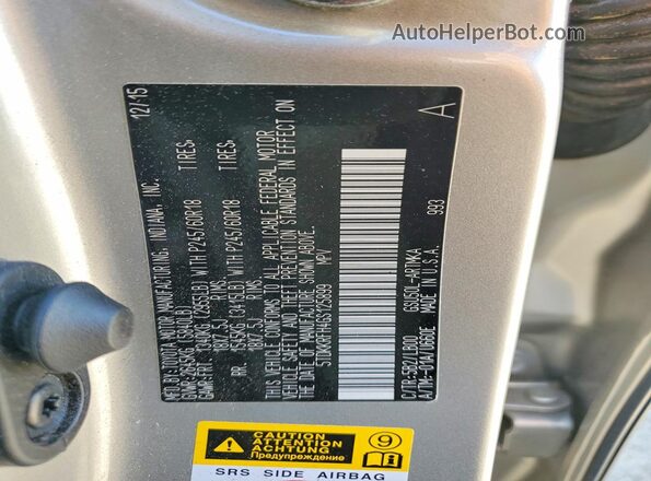 5TDKKRFH4GS125899 2016 TOYOTA HIGHLANDER Beige Вид підкапотного простору