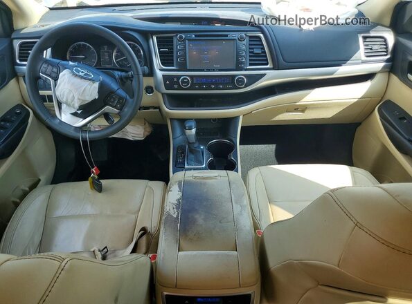 5TDKKRFH4GS125899 2016 TOYOTA HIGHLANDER Beige Вид панелі приладів
