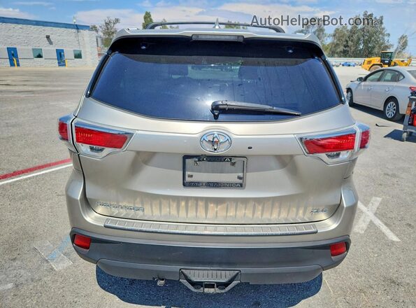 5TDKKRFH6GS134605 2016 TOYOTA HIGHLANDER Tan Widok z tyłu