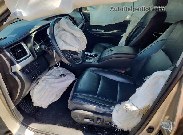 5TDKKRFH6GS134605 2016 TOYOTA HIGHLANDER Tan Widok wnętrza z przodu