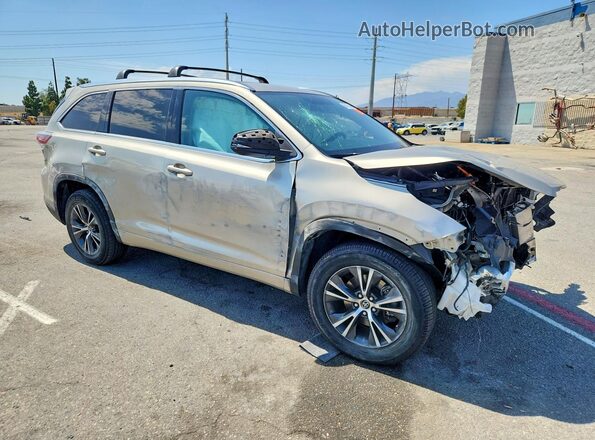 5TDKKRFH6GS134605 2016 TOYOTA HIGHLANDER Tan Przód prawy