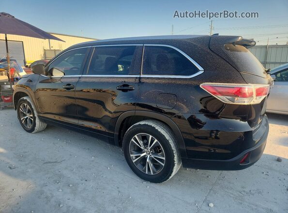 5TDKKRFH8GS506400 2016 TOYOTA HIGHLANDER Черный Задняя левая четверть