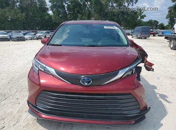 5TDKRKEC0MS038084 2021 TOYOTA SIENNA Burgundy წინა ხედი
