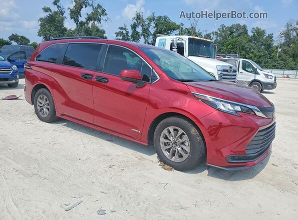 5TDKRKEC0MS038084 2021 TOYOTA SIENNA Burgundy წინა მარჯვენა