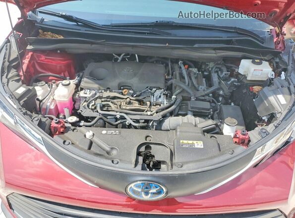 5TDKRKEC0MS038084 2021 TOYOTA SIENNA Burgundy ძრავის განყოფილების ხედი