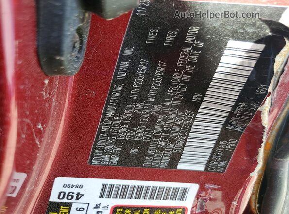 5TDKRKEC3TS293357 2026 TOYOTA SIENNA Maroon Vista del compartimento del motor